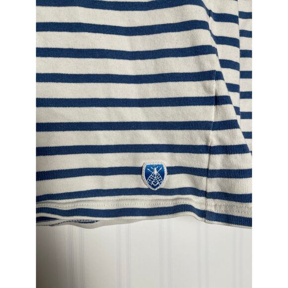 Orcival Authentic White Blue Striped Long Sleeve Knit Blouse Women's Size M - Picture 2 of 10